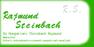 rajmund steinbach business card